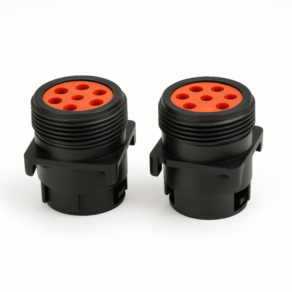 8-Pin Circular Waterproof Connectors – Panel Mount, Automotive Grade (24-Pack)