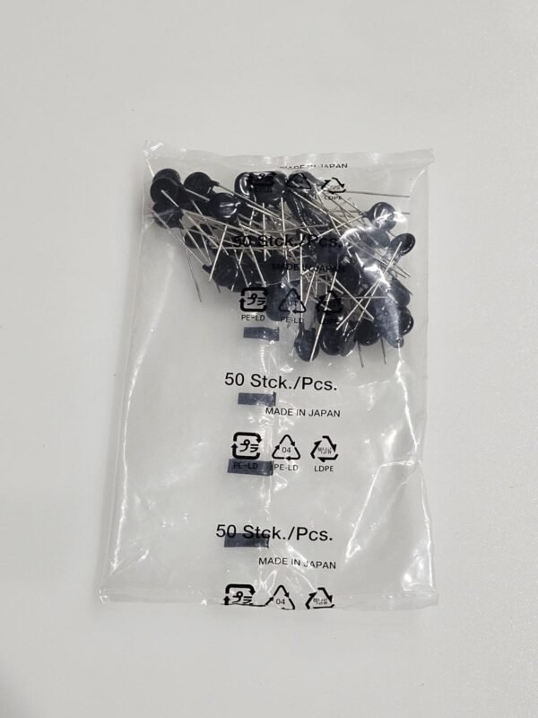 Black Disc Varistors – Made in Japan (Lot of 2050 pcs, 41 Bags of 50 Each)