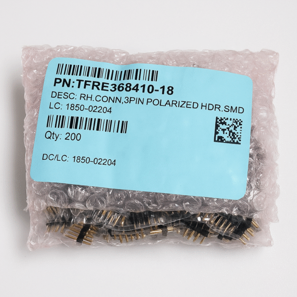3-Pin Polarized Right-Angle Header Connector TFRE368410-18 – 242 Pcs (SMD)
