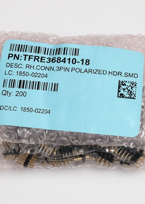3-Pin Polarized Right-Angle Header Connector TFRE368410-18 – 242 Pcs (SMD)